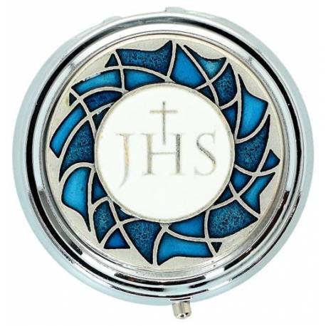 Pixis Verguld Diam 50 mm - Hostie / JHS Email wit / blauw 