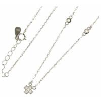 Zilver halsketting met kruis 