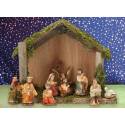 Crèche de Noël composé de 11 personnages de 03 cm (12 x 6 x 9.5cm)