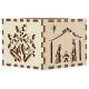 Houten kaarshouder met kerststal 