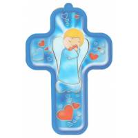 Wiegekruis - 13 X 9 cm Engel / Hartjes 