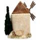 Décor pour santons de Provence Moulin avec arbre 24 x 15 cm