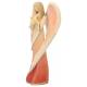 Ange En Bois Sculpte 15 cm rouge