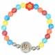 Armband op elastiek multicolor 