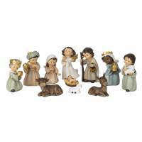 Personnages de crèche de Noël - 11 figurines de 13 cm