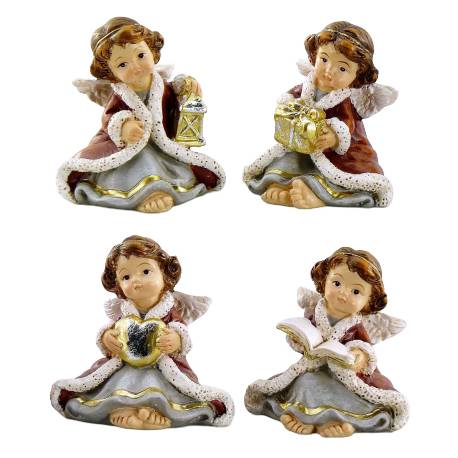 Engel witte - rode - groen 05 cm 