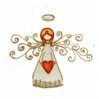 Croix murale verre peint Ange