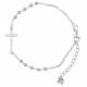 Gerhodineerd zilveren armband met kruis 