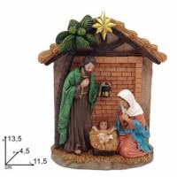 Nativité colorée (11.5 X 4.5 X 13.5 cm)