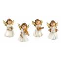 Engel 7 cm met muziekinstrument - 4 / set 