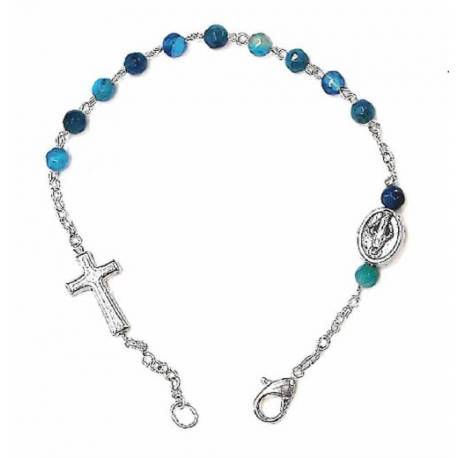 Armband Blauwe agaat 