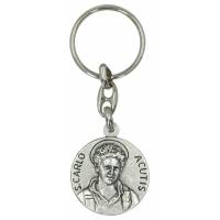 Porte-clefs Saint Carlo Acutis 30 mm