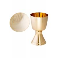 Calice doré avec patène 17 cm