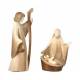 Crèche de Noël moderne en bois Aram : Sainte Famille