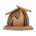Lege kerststal in hout 24 x 12 x 19 cm 