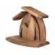 Etable vide en bois pour crèche de Noël - 24 x 12 x 19 cm