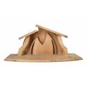 Etable vide en bois pour crèche de Noël 48 x 22 x 22 cm
