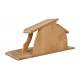 Etable vide en bois pour crèche de Noël 48 x 22 x 22 cm