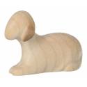 Mouton couché : crèche de Noël en bois Aram pour 10 cm