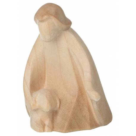 Crèche de Noël en bois Aram : berger à genoux