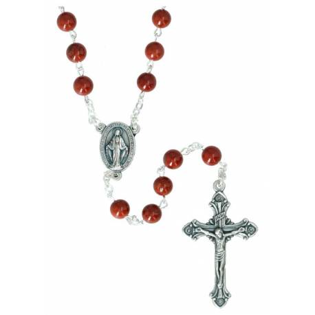 Chapelet Rhodonite + Ecrin