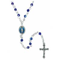 Rozenkrans semi-kristal donkerblauw Hartje Wonderbare blauw 