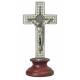 Croix St Benoît sur base 9.5 cm - Métal argenté
