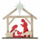 Kerstdecoratie met heilige familie 