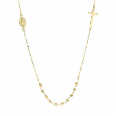 Halssnoer-Rozenkrans 9 karaats goud 50 cm +5 cm 3.20 gr 