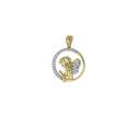 Médaille Ange gardien or 9 carats bi-colore 1.75 gr 15 mm