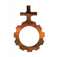 Tientje op koord - 42 mm - Olijvenhout 