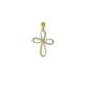 Modern 9 karaats goud kruisje met strass 21 mm 1.2 gr 