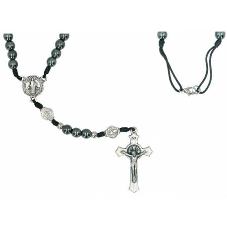 Chapelet de Saint-Benoit sur corde avec mousqueton