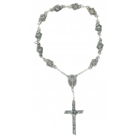 Tientje - Roosjes - Metaal Verzilverd 