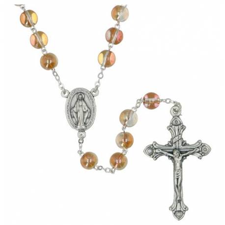 Rozenkrans Synth. bergkristal goud 