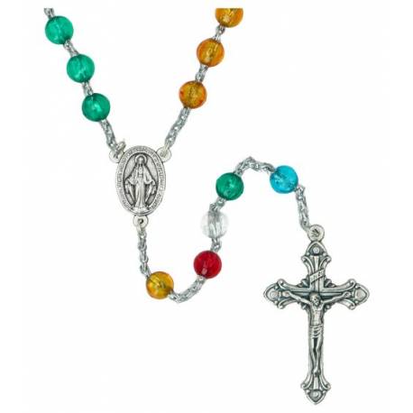 Chapelet multicolore en plastique