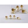 Engel crème en goud 4 cm set van 4 