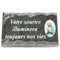 Plaque Cimetière 9X14 cm - Votre sourire illuminera toujours nos vies
