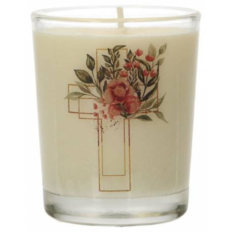 Bougie en verre 65 x 50 mm pour la liturgie