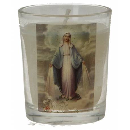 Kaarsje in glas 65 x 50 mm Wonderbare 