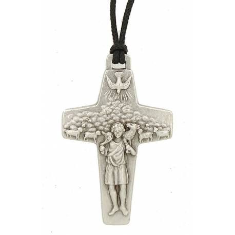 Kruisje op koord - 40 mm - Goede Herder 