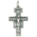 Damiaankruis 30 x 20 mm - Metaal verzilverd 