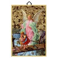 Cadre bois 10 X H15 cm Ange Gardien