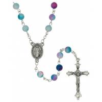 Rozenkrans Jade blauw-wit-paars 