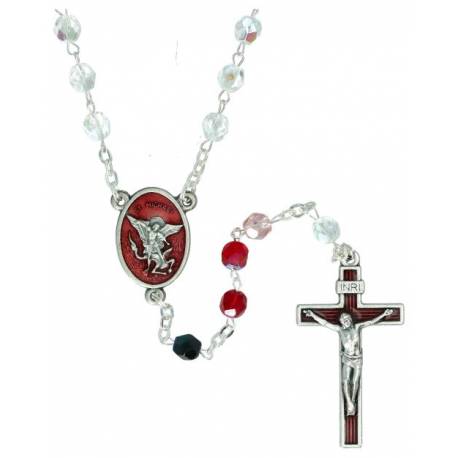 Chapelet St Michel Semi-cristal + Etui