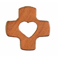 Kruisje op koord 32 mm Olijvenhout 