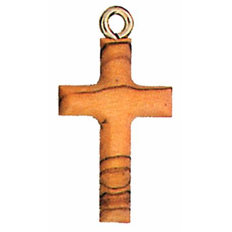 Croix s/cordon 30 mm Bois d'olivier