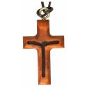 Croix s/cordon - 42 mm - Bois d'olivier