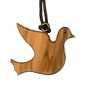 Colombe s/cordon 28 mm Bois d'olivier