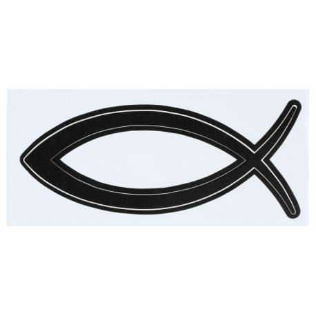 Autocollant Poisson Noir